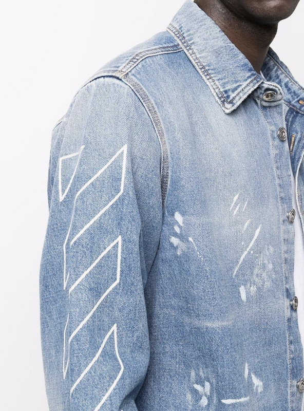 Рубашка Off White Jean Jacket "Blue" фото № 6