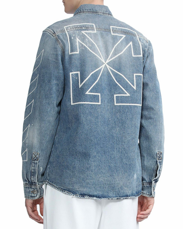 Рубашка Off White Jean Jacket "Blue" фото № 7
