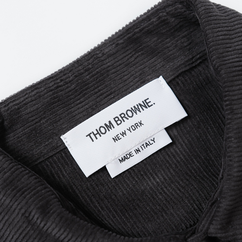 Рубашка Thom Browne On Rivets "Gray" фото № 2