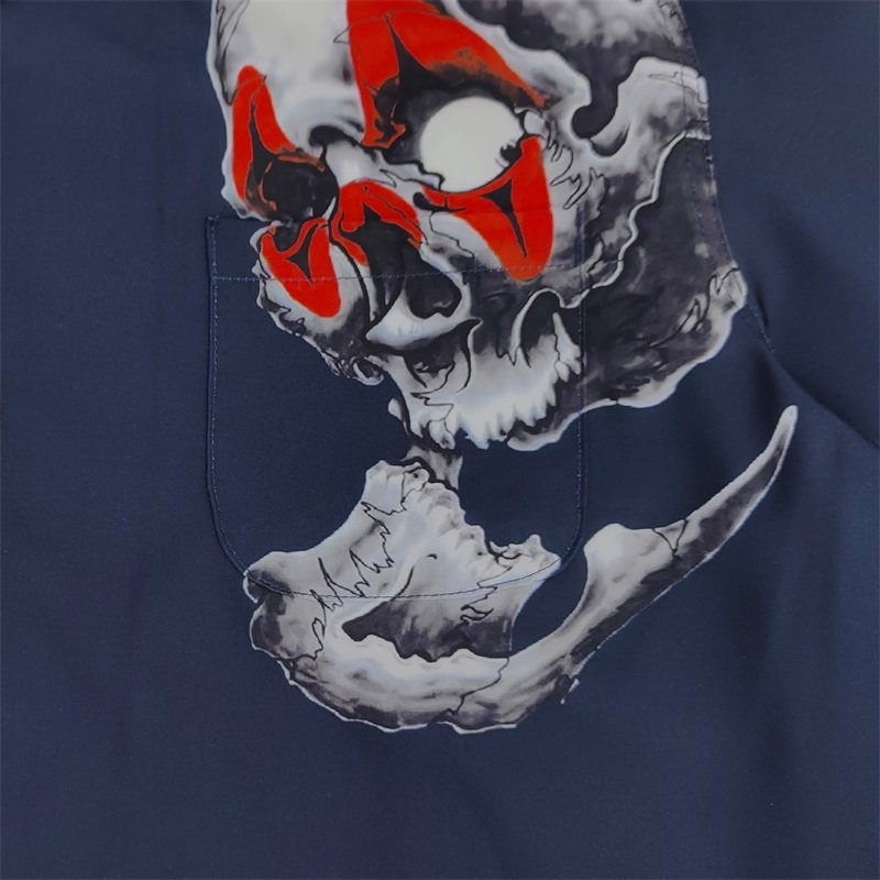 Рубашка Wacko Maria Evil Spirits "Blue" фото № 6