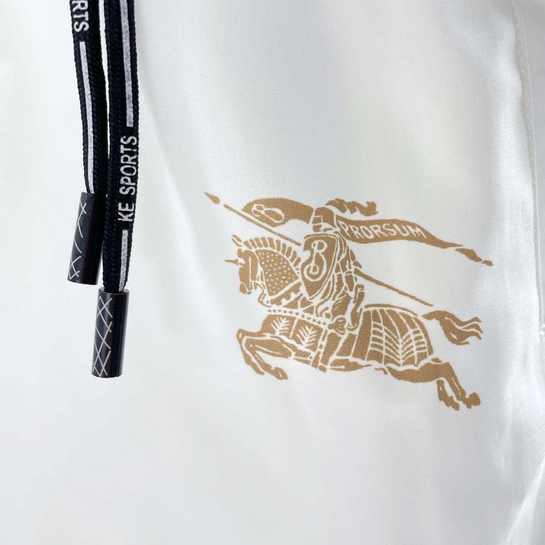 Шорты Burberry Frontside Print Brown Horse And Warrior "White" фото № 3