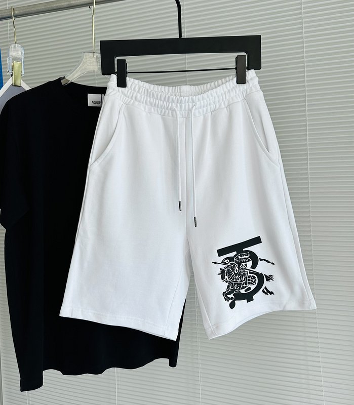 Шорты Burberry Large Logo With A Rider "White" фото № 2