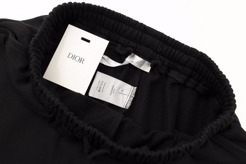 Шорты Christian Dior With Pink Logo "Black" фото № 6