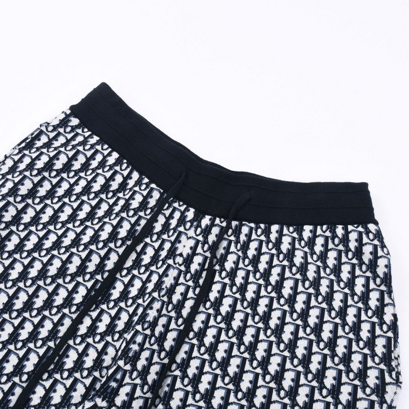 Шорты Dior With A Monogram Print Of The Brand "Blue/Black" фото № 7