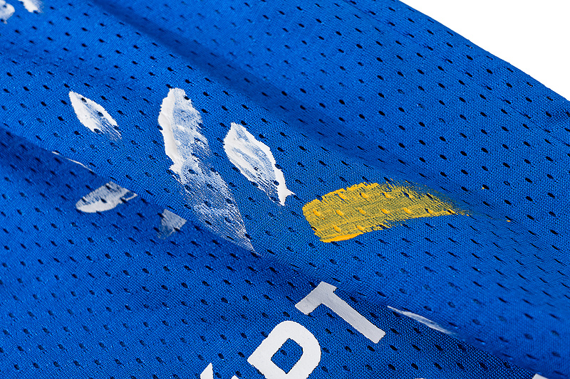 Шорты Gallery Dept Stained With Paint "Blue" фото № 6