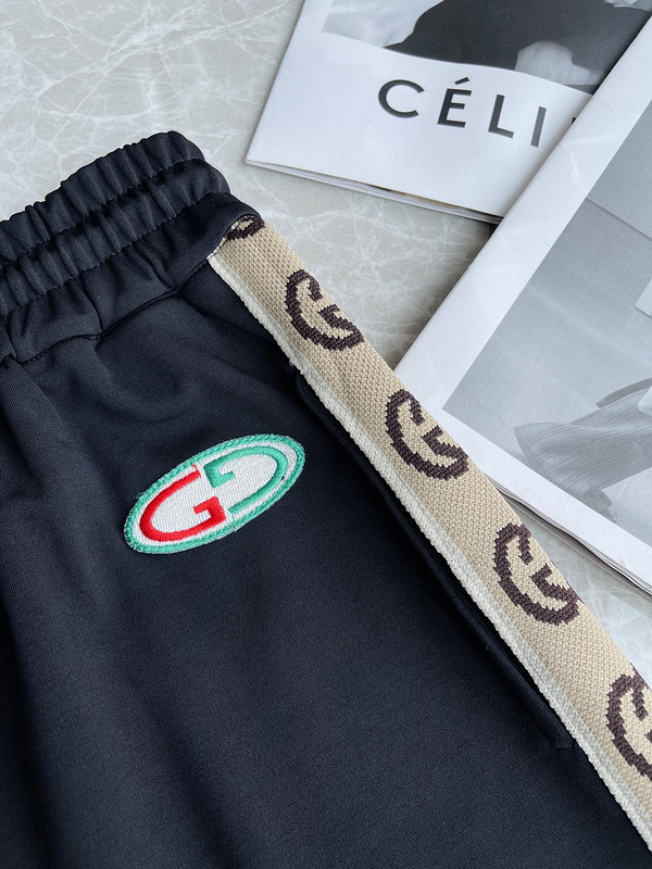 Шорты Gucci Branded Stripes "Black" фото № 2