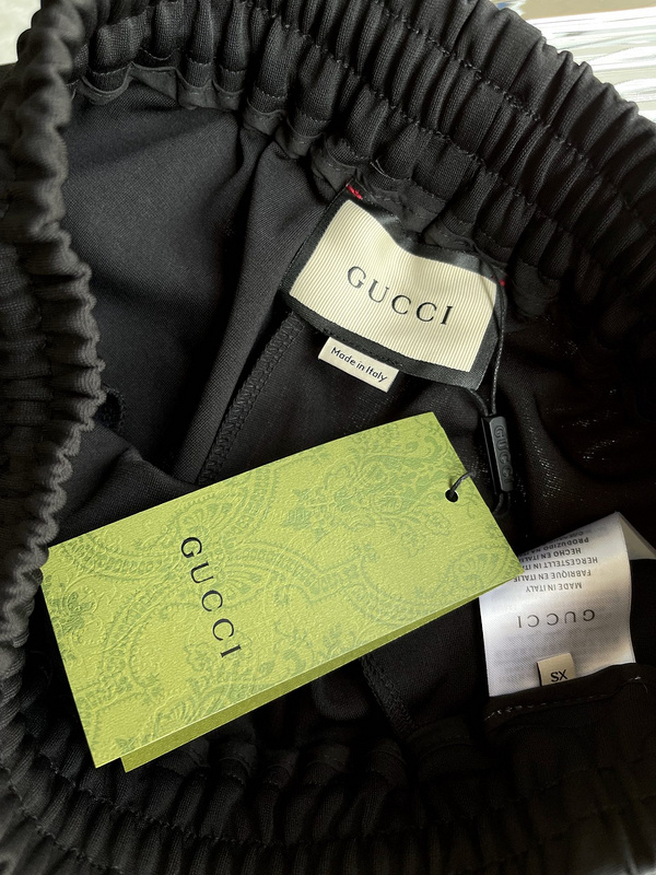 Шорты Gucci Branded Stripes "Black" фото № 5