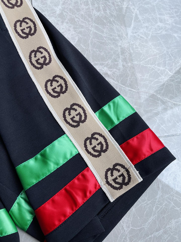 Шорты Gucci Branded Stripes "Black" фото № 7