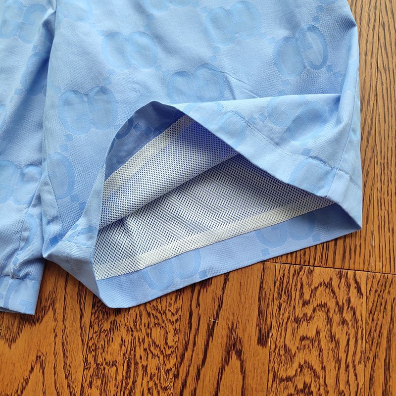 Шорты Gucci Emblem Three Cats "Blue" фото № 6