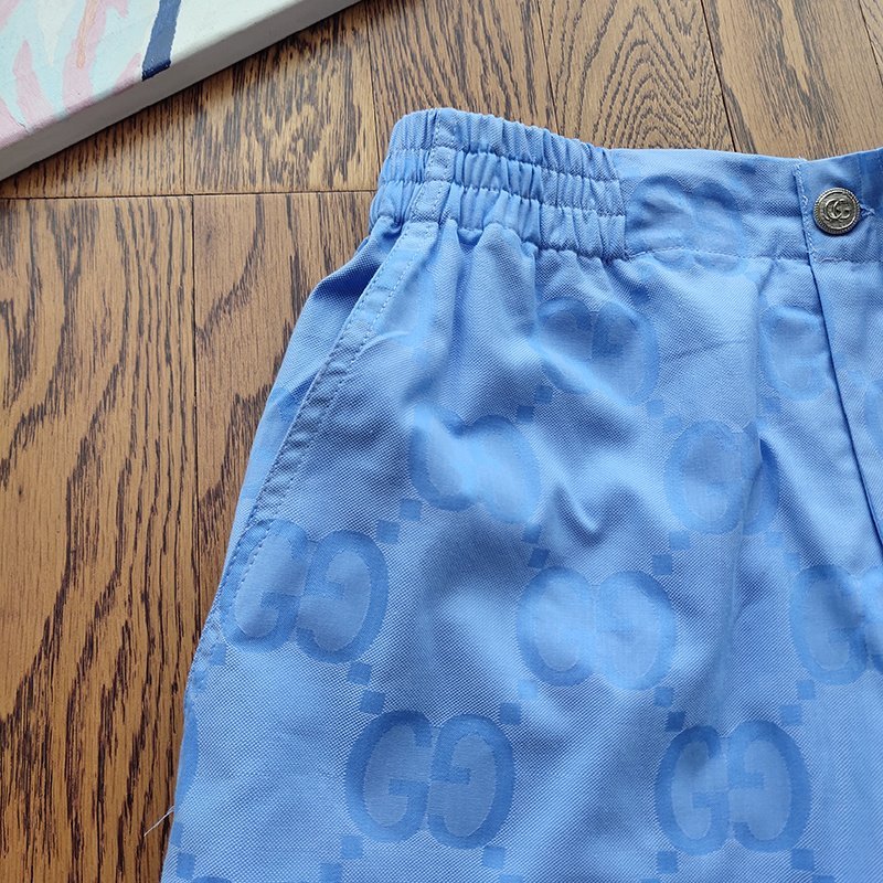 Шорты Gucci Emblem Three Cats "Blue" фото № 7