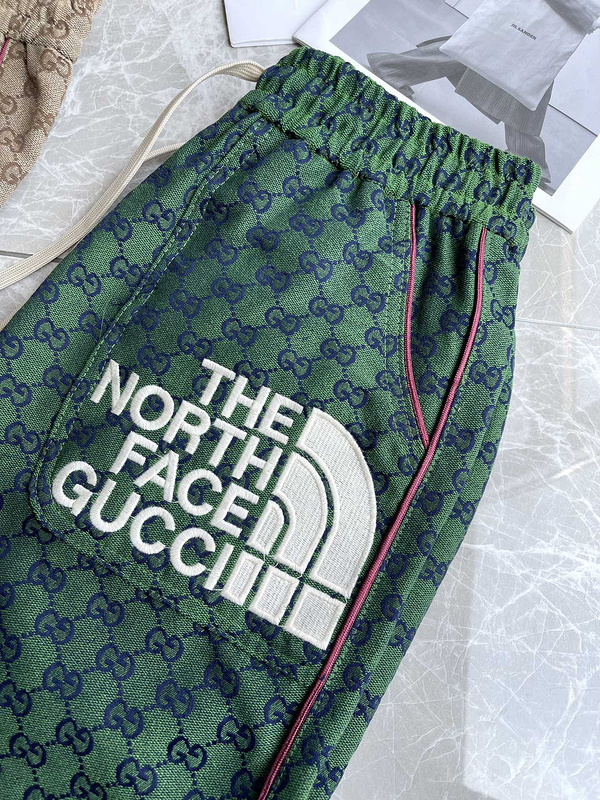 Шорты Gucci x The North Face Logo "Green" фото № 5
