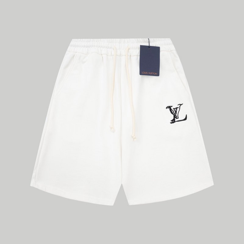 Шорты Louis Vuitton With Logo Strip - Comfort "White" фото № 6