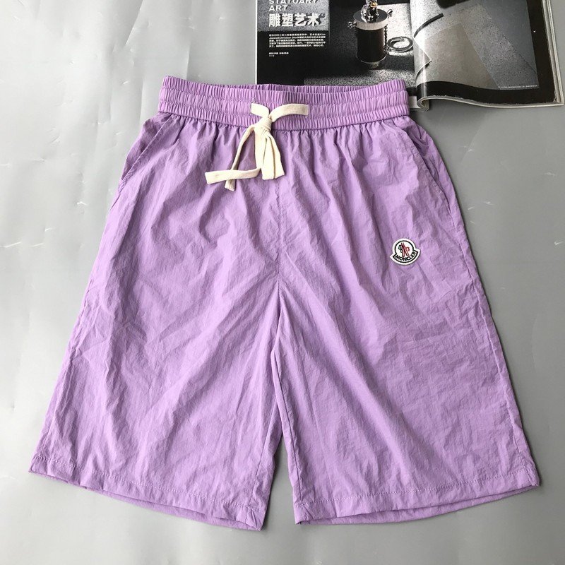 Шорты Moncler Solid Color With Small Logo "Lilac" фото № 2
