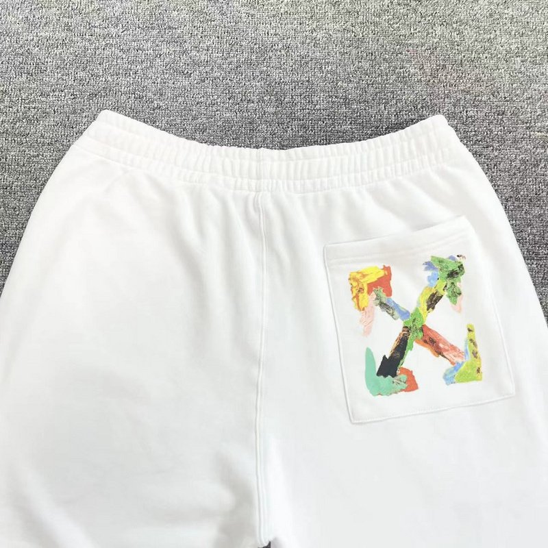 Шорты Off White Multicolor Brand Logo "White" фото № 5