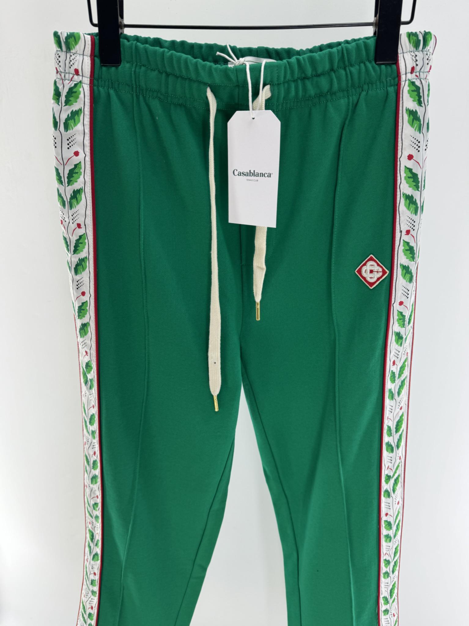 Штаны Casablanca Green Leaves On The Sides "Green" фото № 2