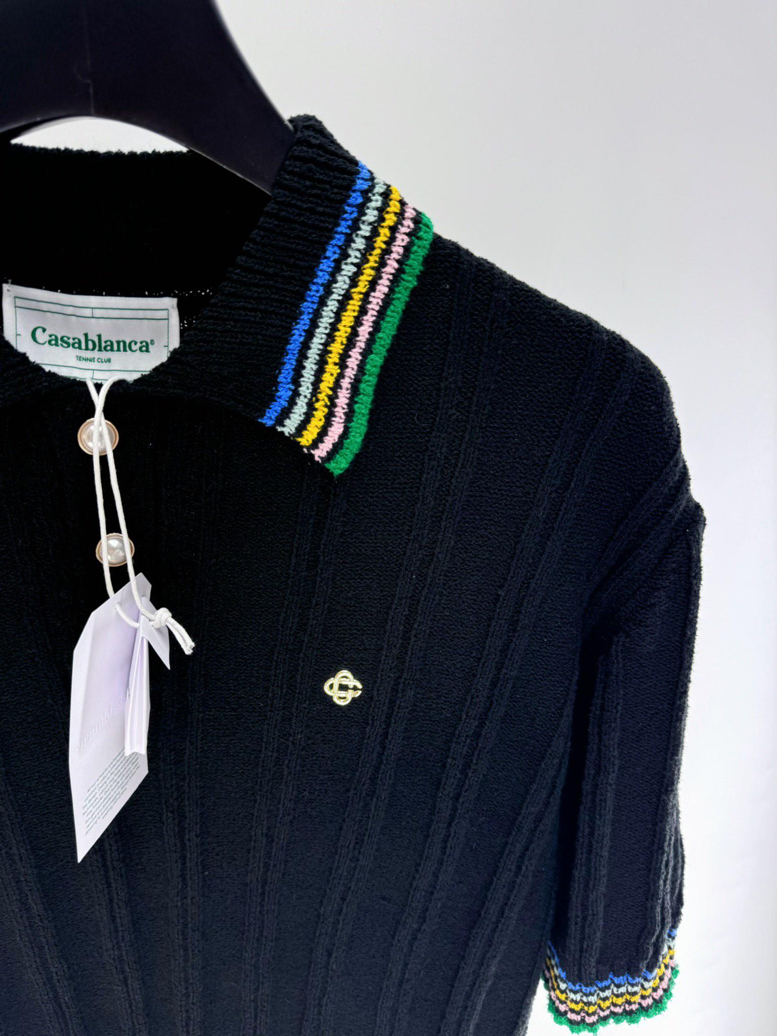 Рубашка Casablanca Down Colorful Lines "Black" фото № 2