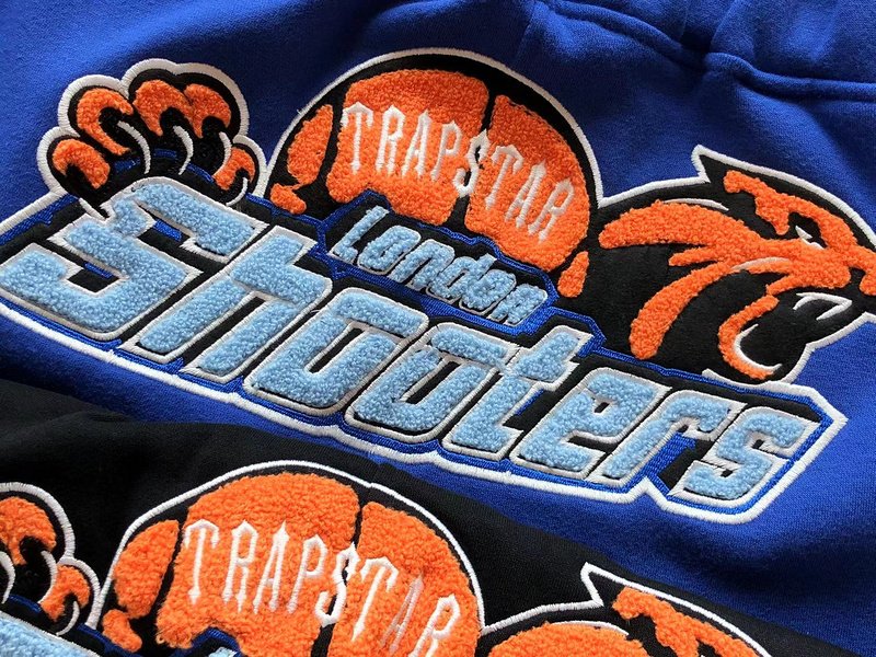Штаны Trapstar Logo And Colorful Embroidered Panther Outlined By Line "Blue" фото № 4