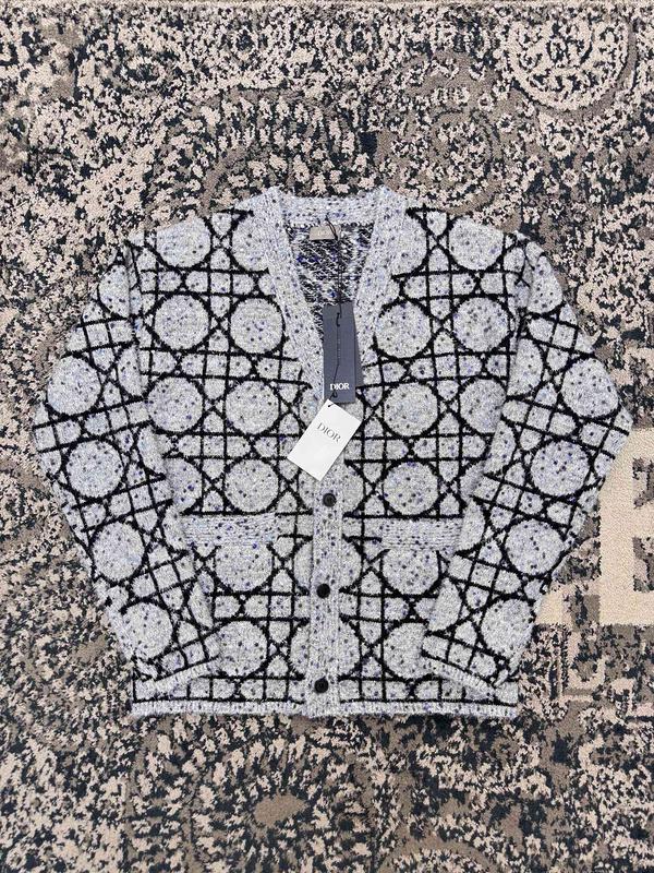 Кардиган Christian Dior Many Black Circles Print "Gray" фото № 2