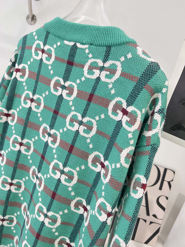 Свитер Gucci In Cage With Logo "Turquoise" фото № 6