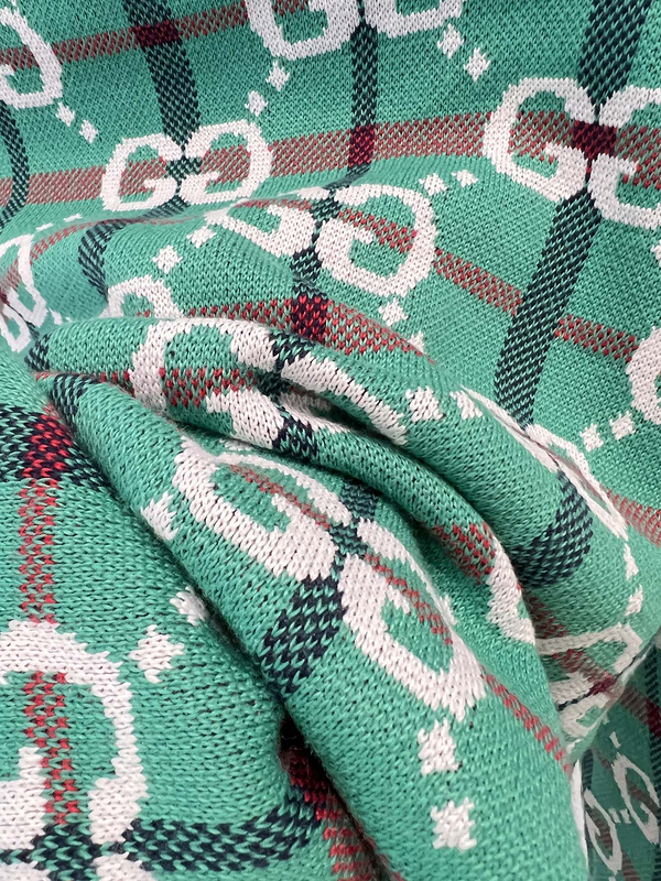 Свитер Gucci In Cage With Logo "Turquoise" фото № 3