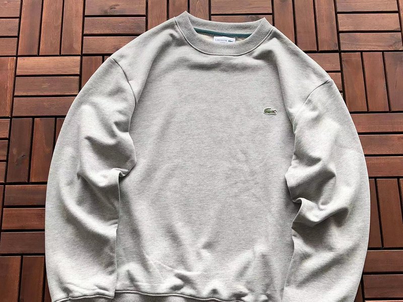 Свитшот Lacoste Plain And Small Logo Front "Gray" фото № 2