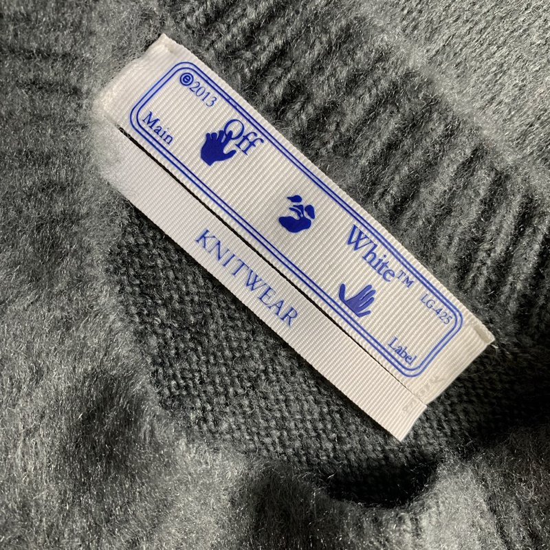 Свитер Off White With Brand Logo "Gray" фото № 8