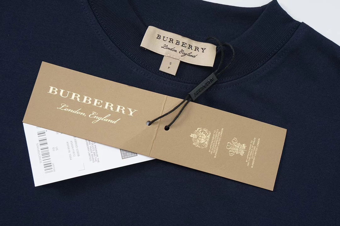 Свитшот Burberry Text Sleeve "Blue" фото № 3