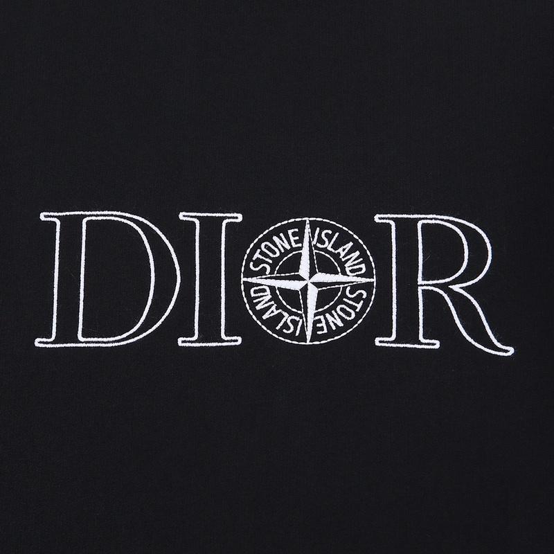 Свитшот Christian Dior Big Logo Dior Stone Island "Black" фото № 3