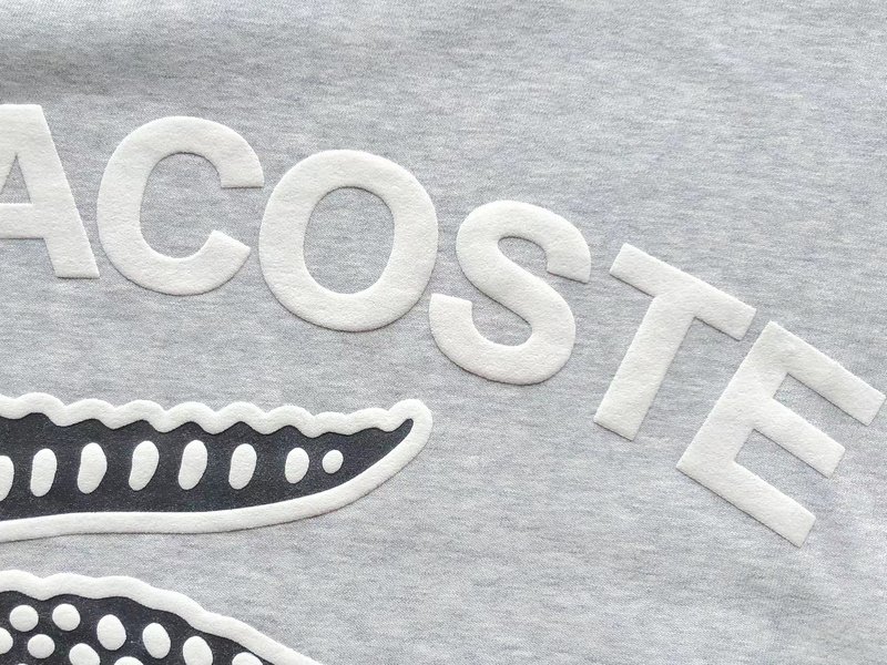Свитшот Lacoste Front Lettering With Crocodile "Gray" фото № 5