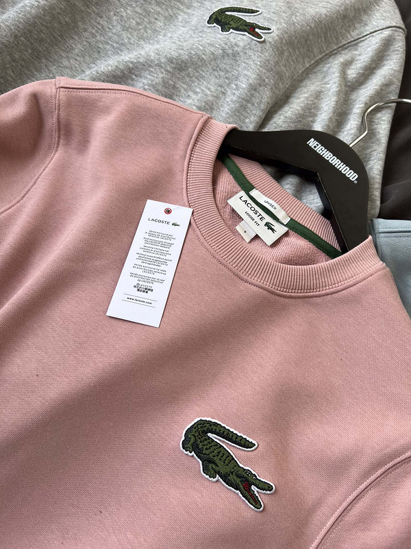 Свитшот Lacoste With A Crocodile "Pink" фото № 2
