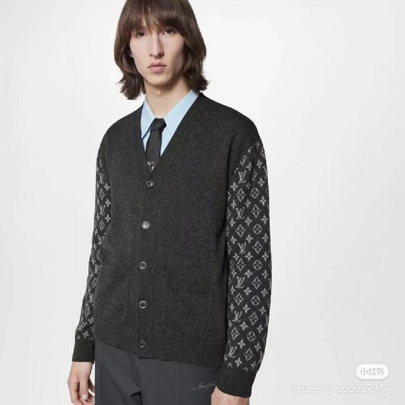 Худи Louis Vuitton Button-down Knitted "Gray" фото № 7