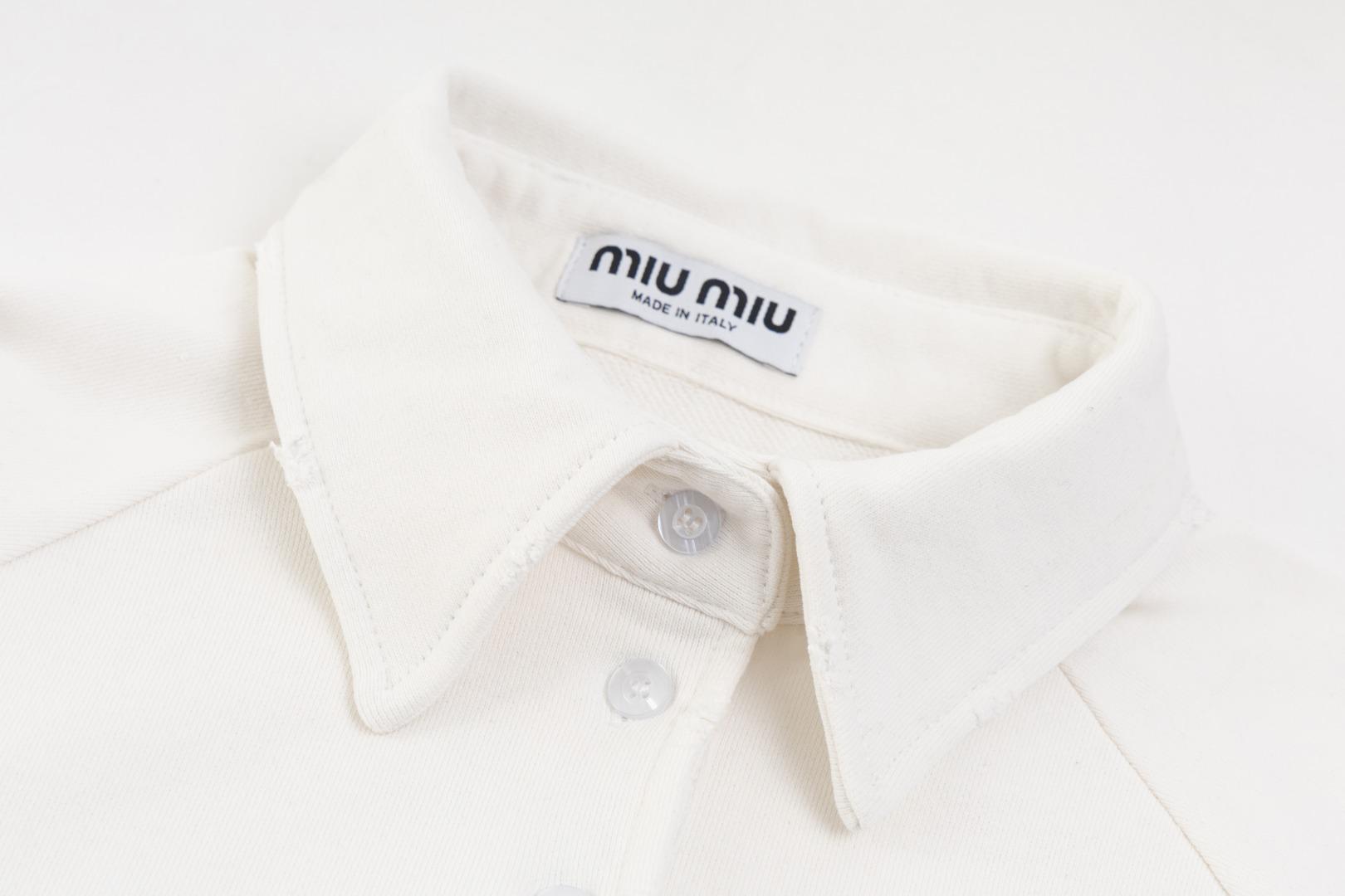Свитшот Miu Miu Side Inscription "White" фото № 3