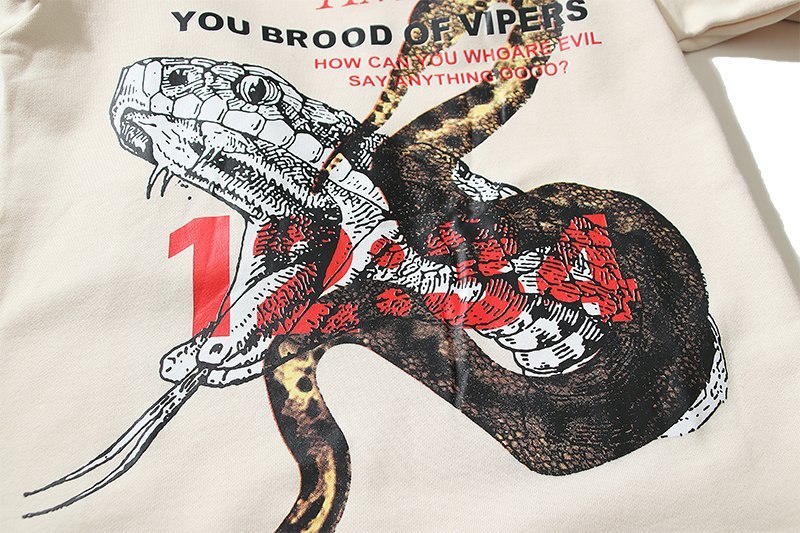 Свитшот RIVINGTON King Rebis 123 with Snake print "Beige" фото № 4