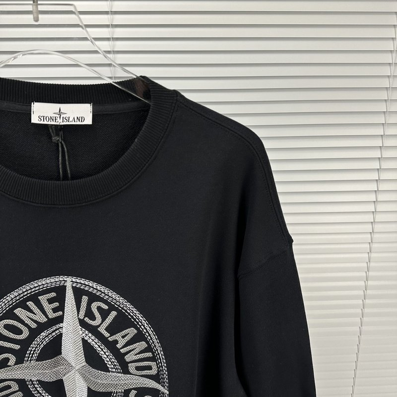 Свитшот Stone Island With An Embroidered Large Logo "Black" фото № 2