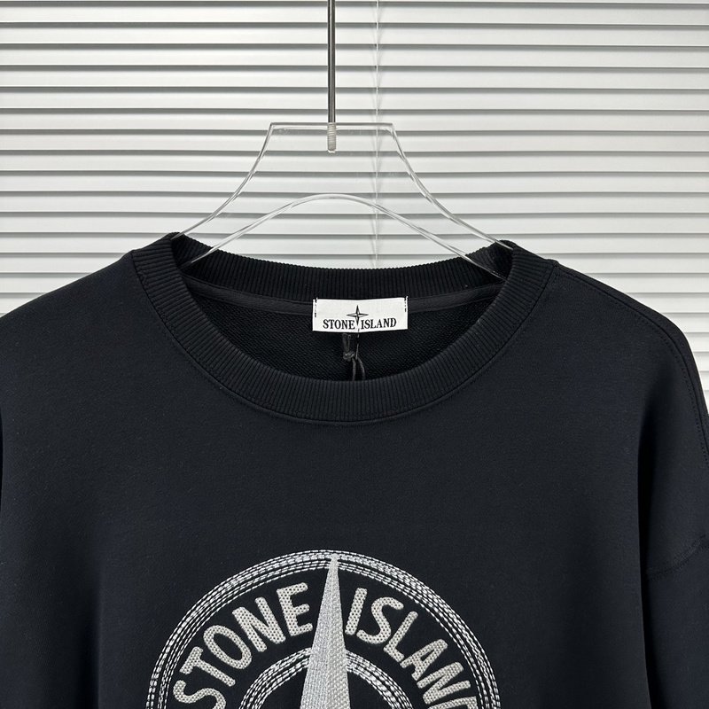 Свитшот Stone Island With An Embroidered Large Logo "Black" фото № 7