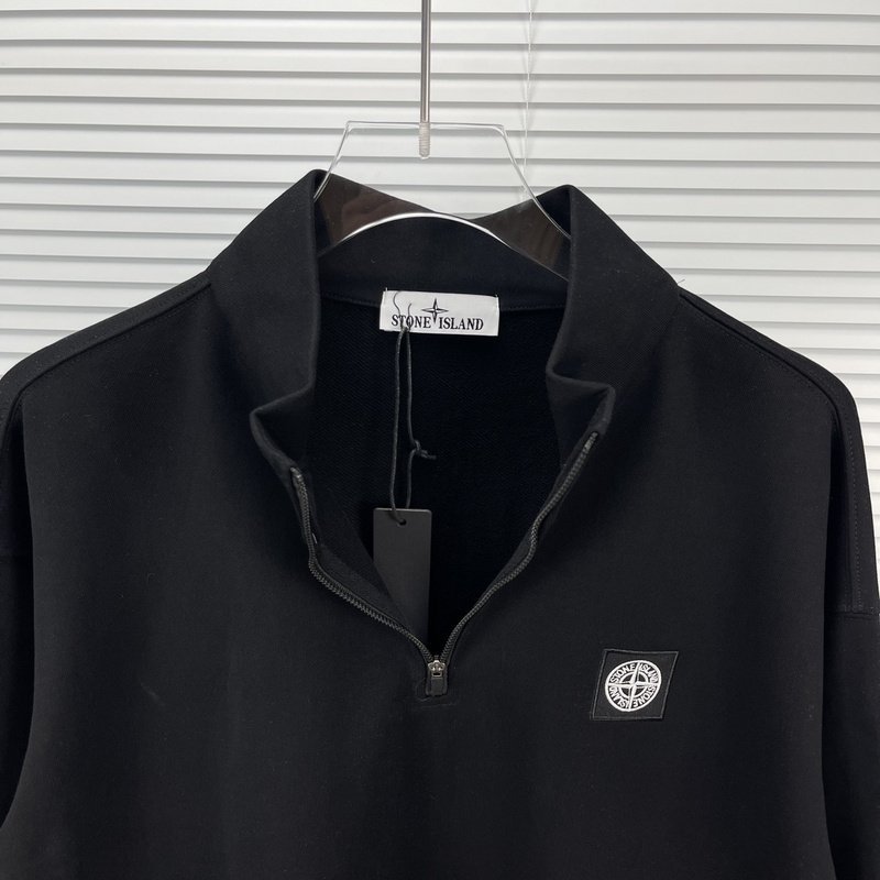 Свитшот Stone Island With Logo - Patch ZIP "Black" фото № 4