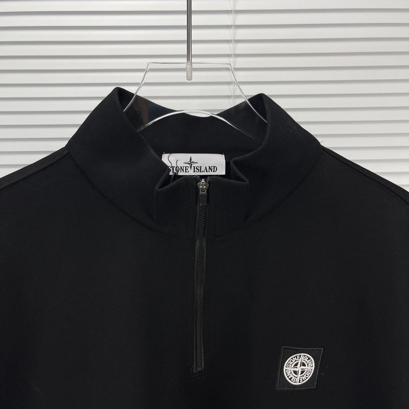 Свитшот Stone Island With Logo - Patch ZIP "Black" фото № 5