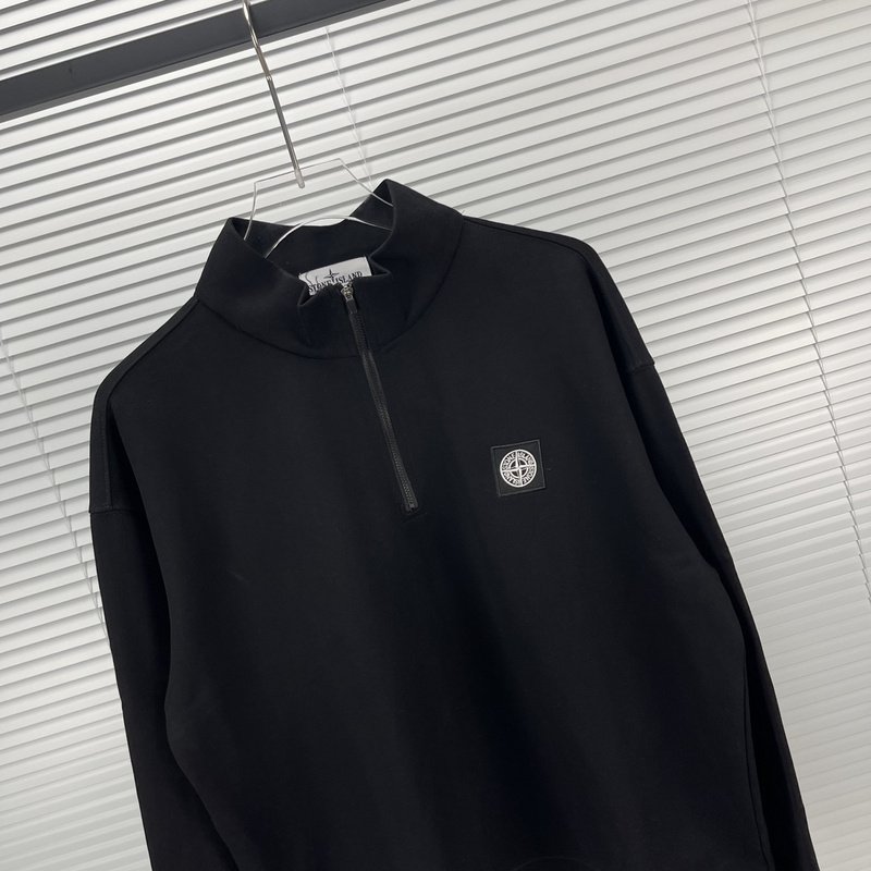 Свитшот Stone Island With Logo - Patch ZIP "Black" фото № 8