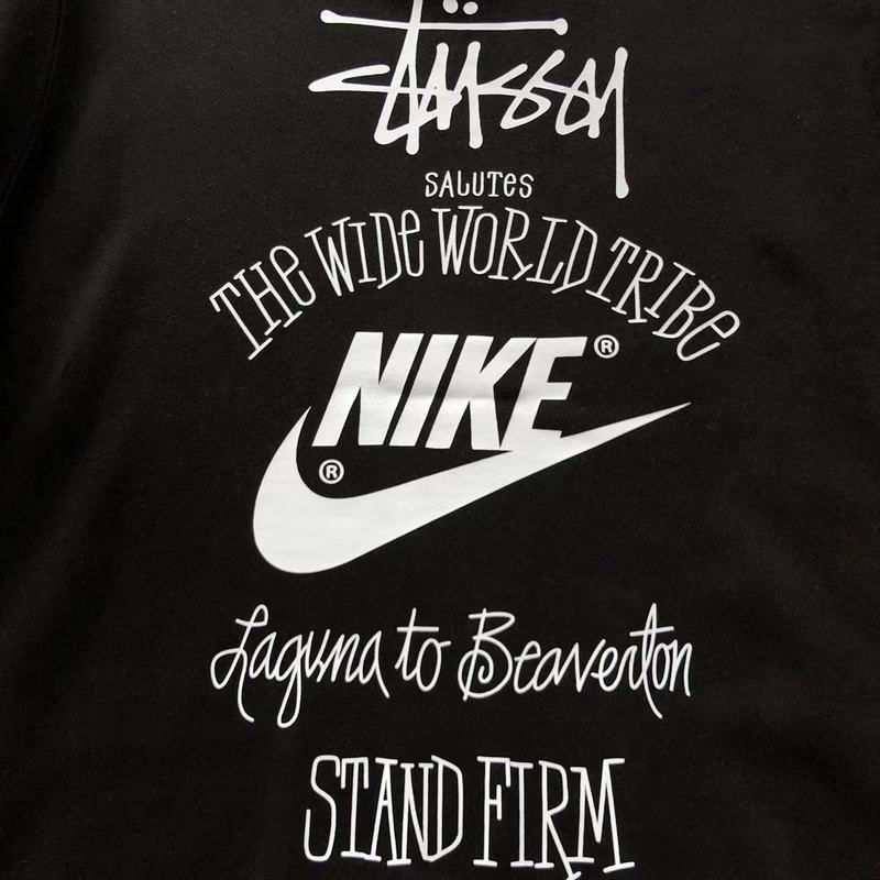Свитшот Stussy Logo Inscription And Nike Logo "Black" фото № 4