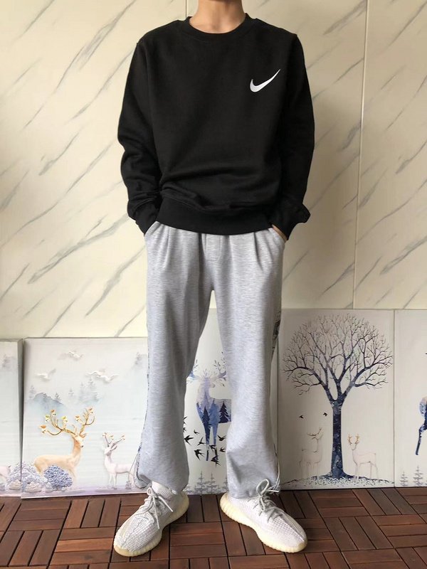 Свитшот Stussy Logo Inscription And Nike Logo "Black" фото № 9