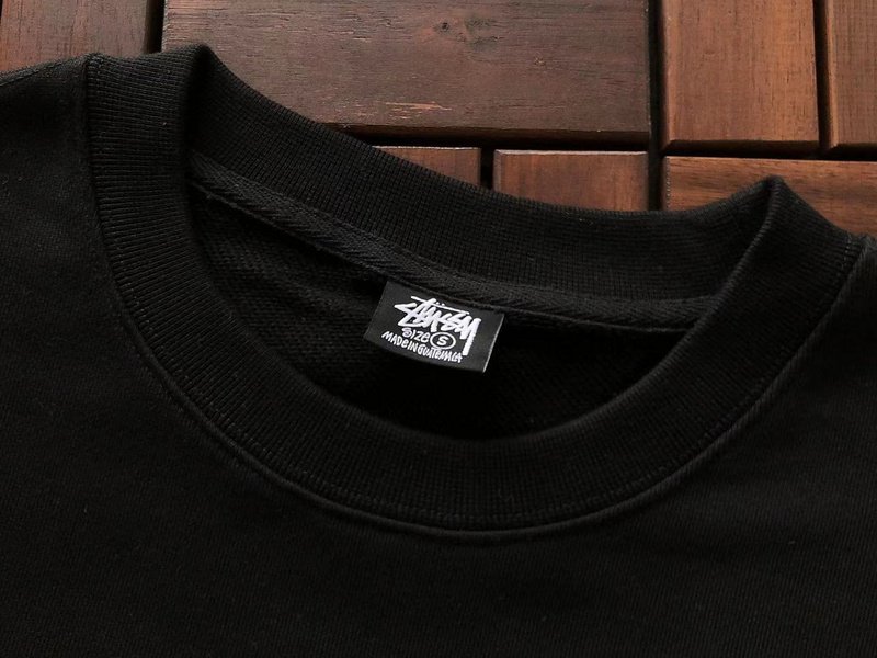 Свитшот Stussy Logo Inscription And Nike Logo "Black" фото № 2