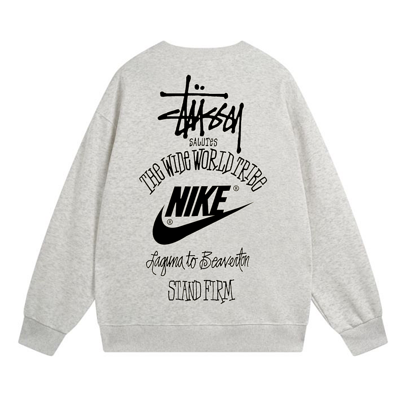 Свитшот Stussy Nike The Wide World Trible "Light Gray" фото № 2