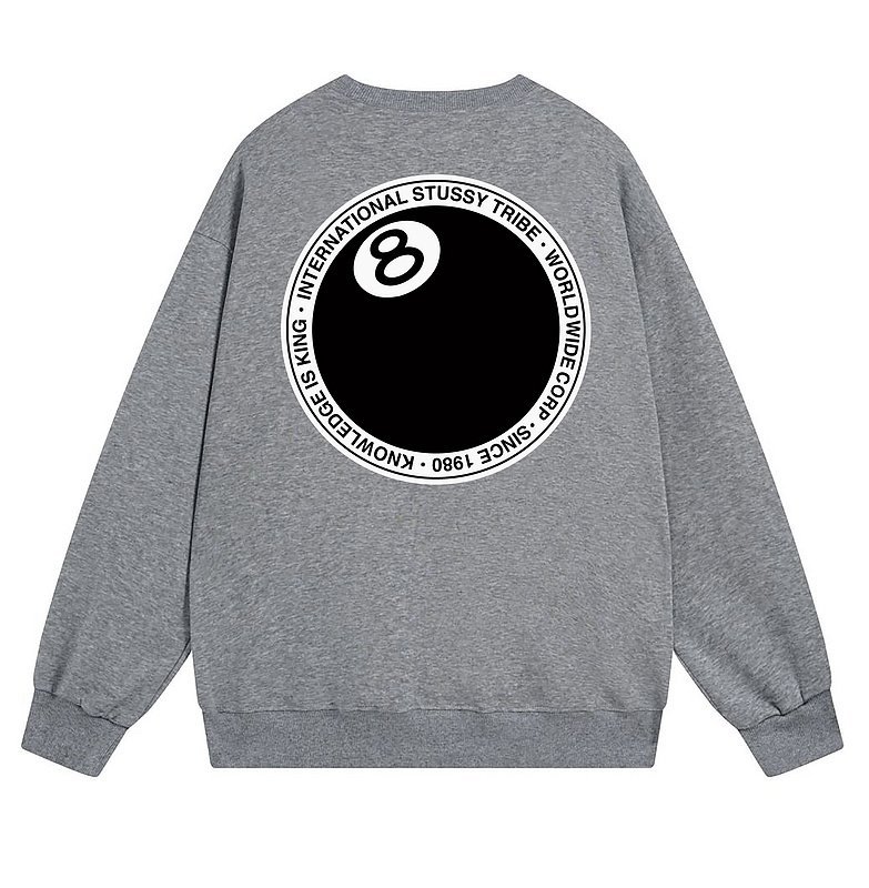 Свитшот Stussy The 8 Billiard Ball With Text Around "Dark Gray" фото № 2