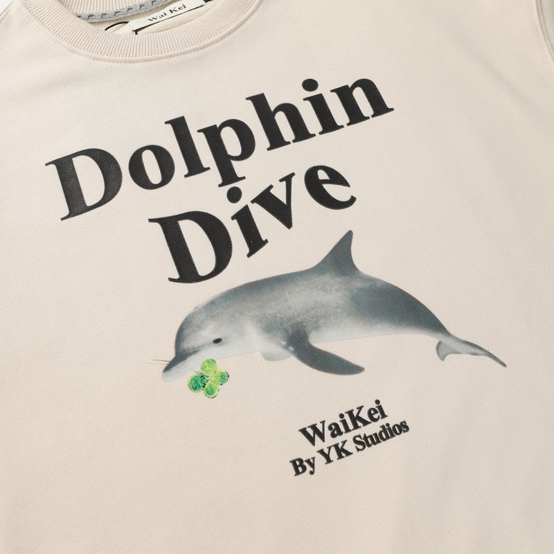 Свитшот Wai Kei Dolphin Dive "Cream" фото № 4