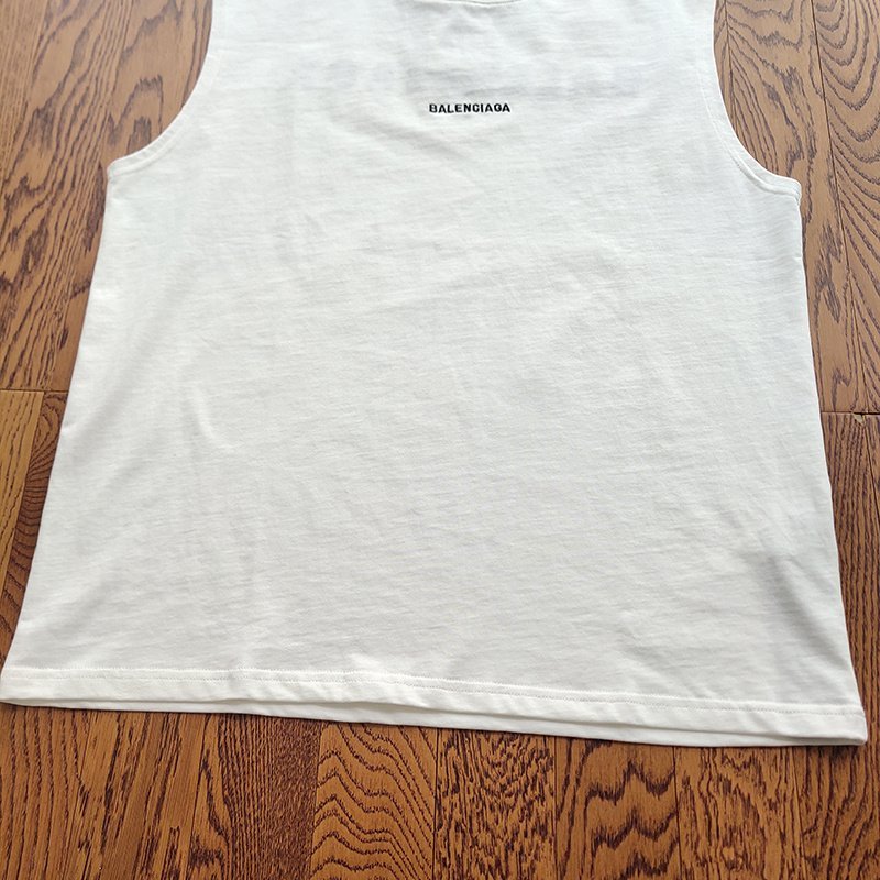Майка Balenciaga With Text Logo On Both Sides "White" фото № 8