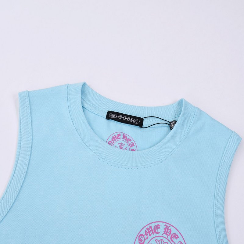 Майка Chrome Hearts With Logo Brand "Blue" фото № 8