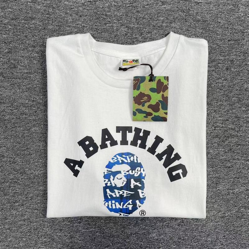 Футболка A Bathing Ape Blue Print With The Inscription "White" фото № 2