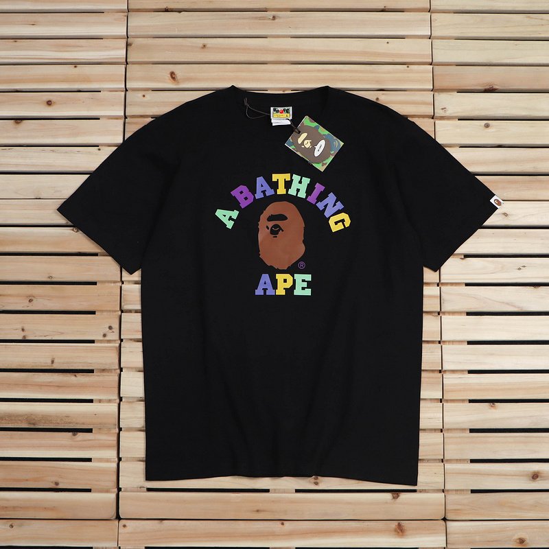 Футболка A Bathing Ape With Brown Monkey "Black" фото № 2