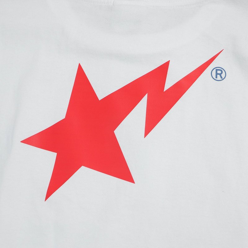 Футболка A Bathing Ape Star Lightning "White" фото № 3