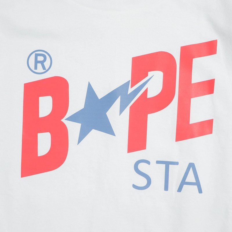 Футболка A Bathing Ape Star Lightning "White" фото № 4